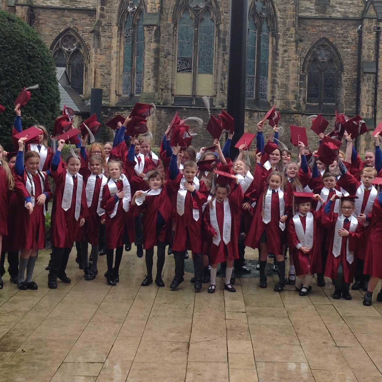 Children Waving